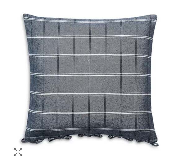 Lauren Ralph Lauren Eva Windowpane Cotton Decorative Pillow 18